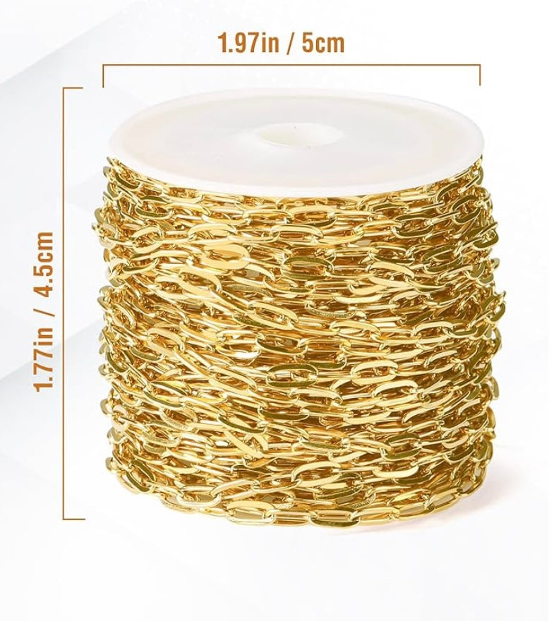 18k Gold Plated Paperclip Chain