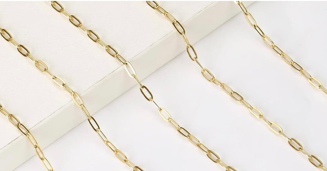 18k Gold Plated Paperclip Chain