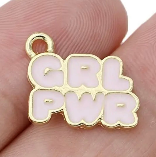Light Pink Grl Power Charm