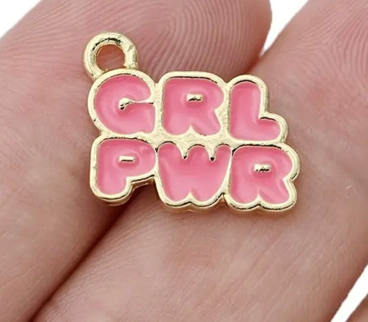 Pink Grl Power Charm